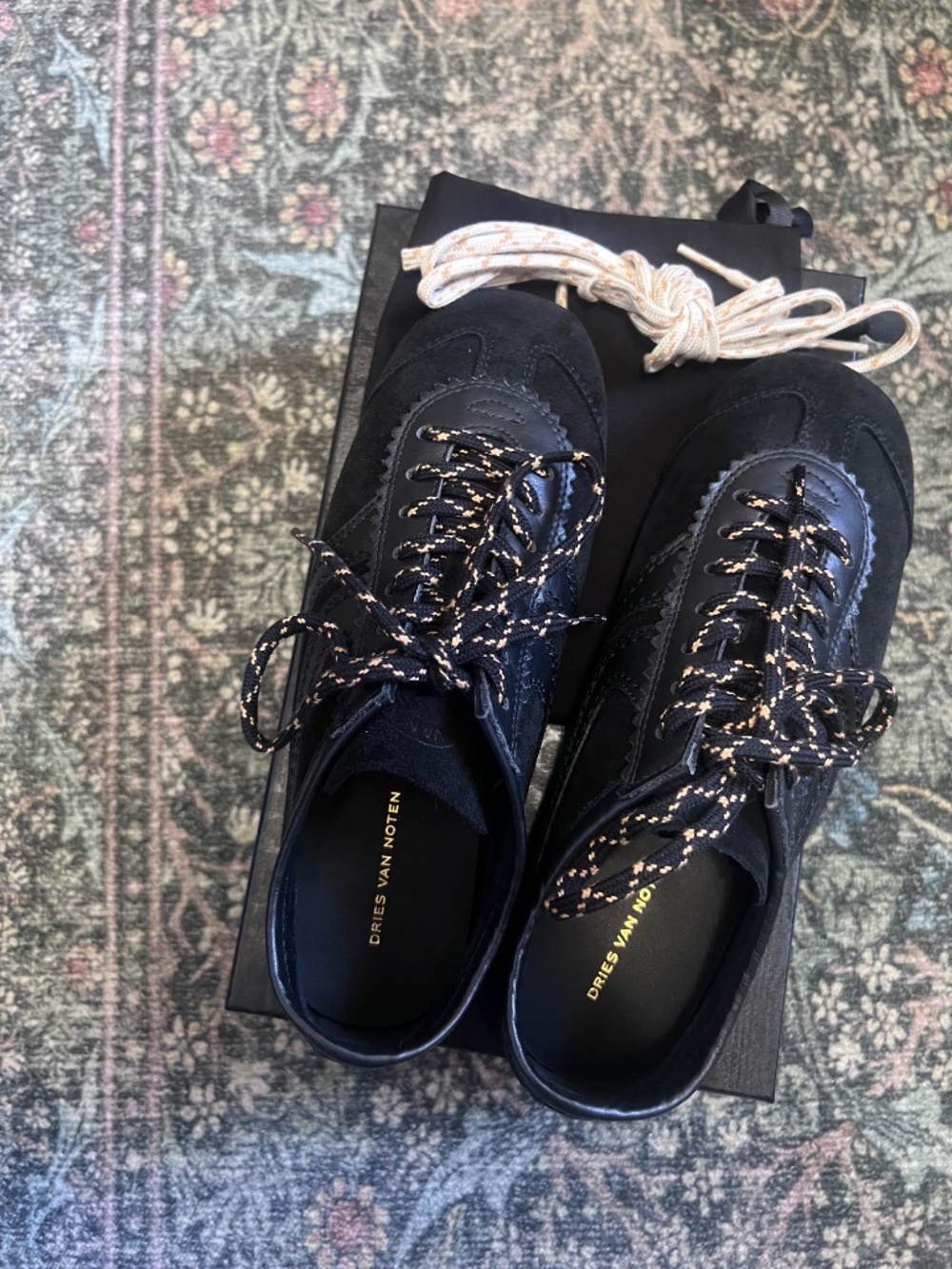 Dries Van Noten Mixed Leather Sneakers - Picture 5 of 7
